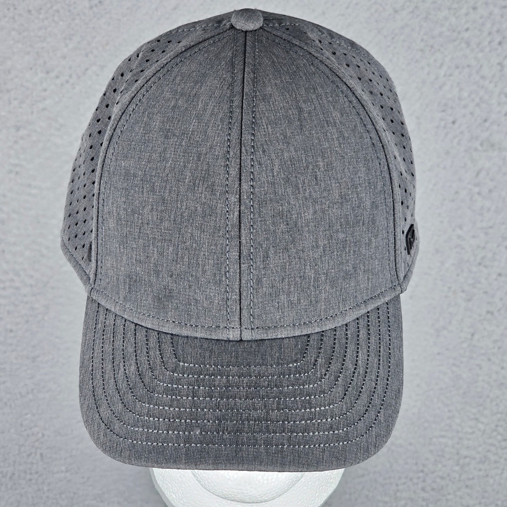 Melin A-Game Hydro Hat Mens Charcoal Gray Snapback Perforated Performance Cap